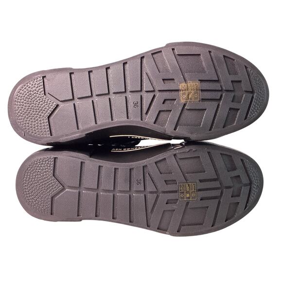 ASH Sneaker Boot Studded Galaxy Chain Women's EU 36 US 5.5-6 M Black Leather Zip - Picture 10 of 14